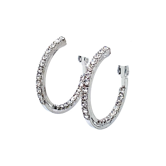 Round Crystal Hoops Collection
