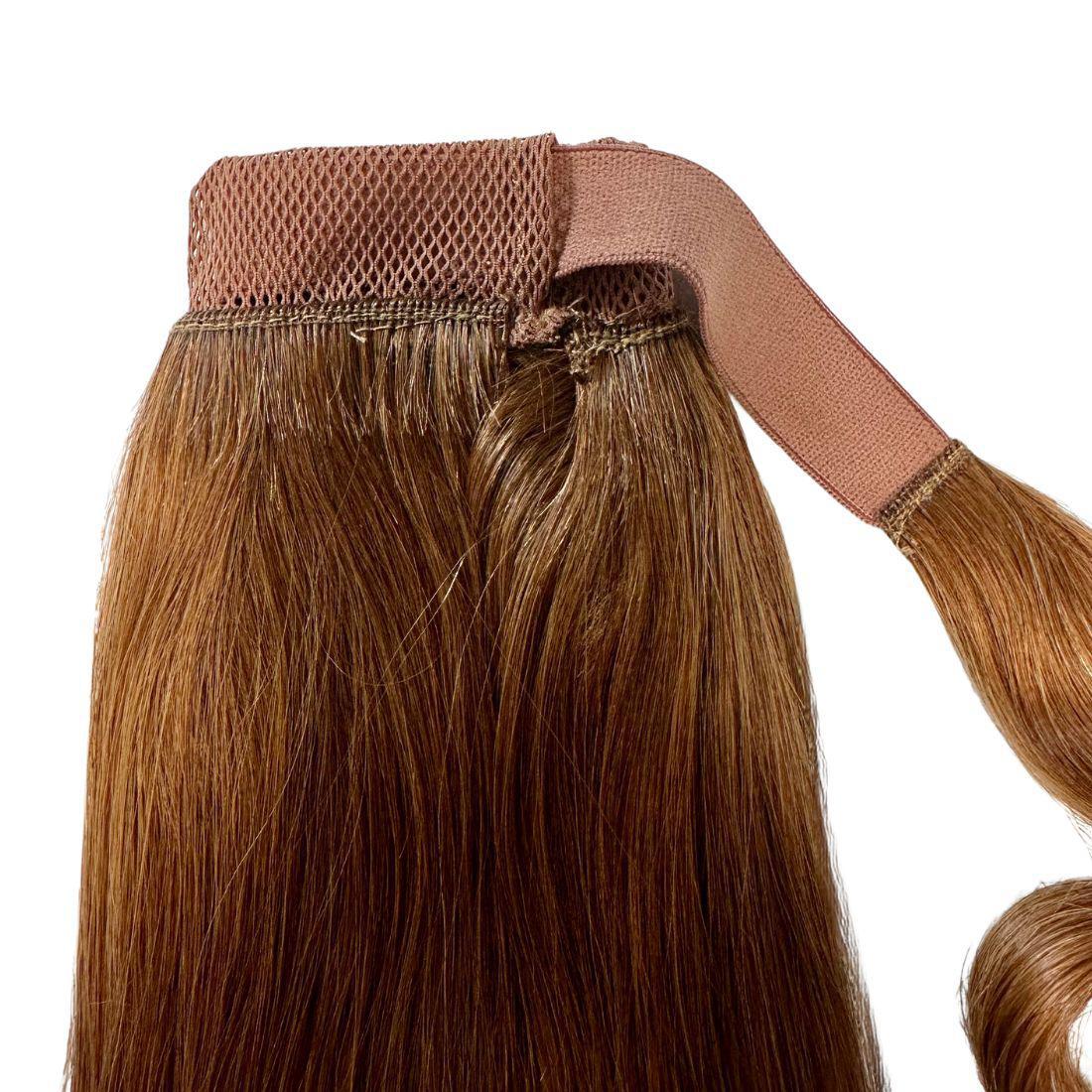 Auburn 20" Wrap-Around Ponytail Extension – 100% Human Hair