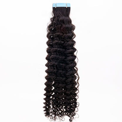 Afro Kinky Curly Tape-In Extensions – 100% Human Hair (40 Pieces)