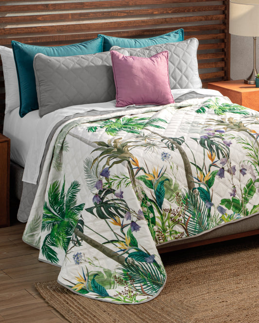 Juego de Edredón Ultra Suave Tropical – Cobertor Reversible con Fundas (Full/Queen y King)