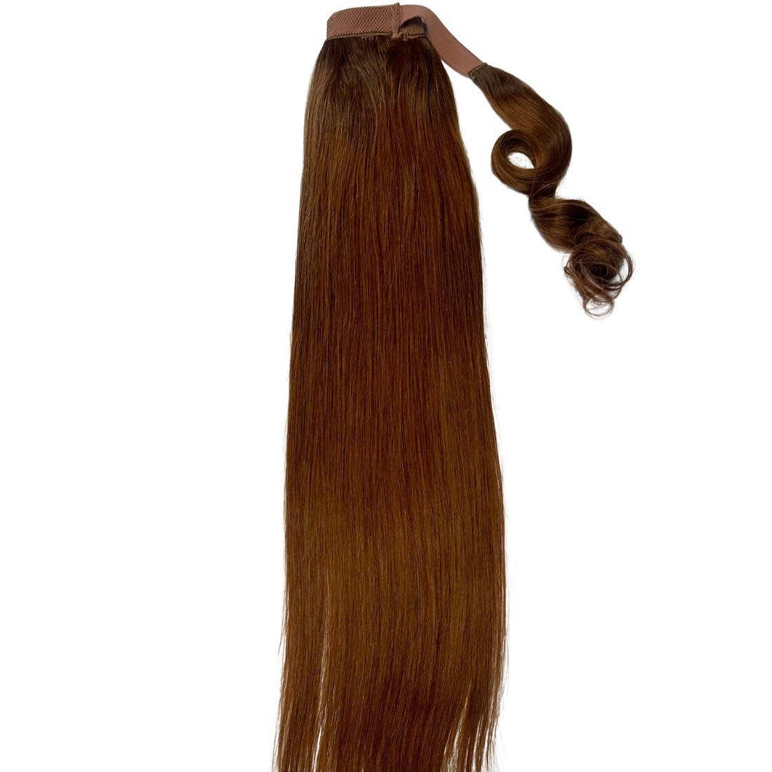 Auburn 20" Wrap-Around Ponytail Extension – 100% Human Hair