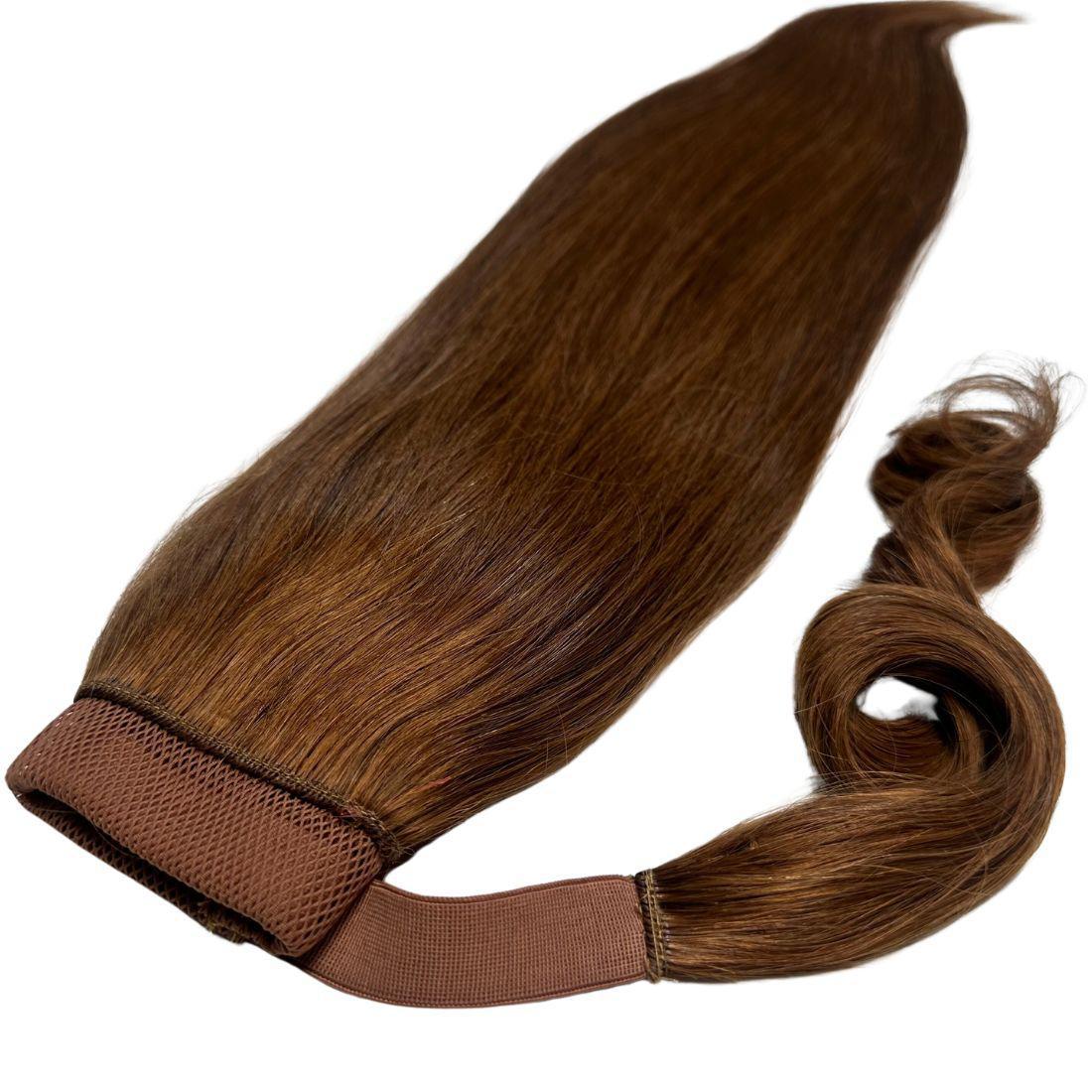 Auburn 20" Wrap-Around Ponytail Extension – 100% Human Hair