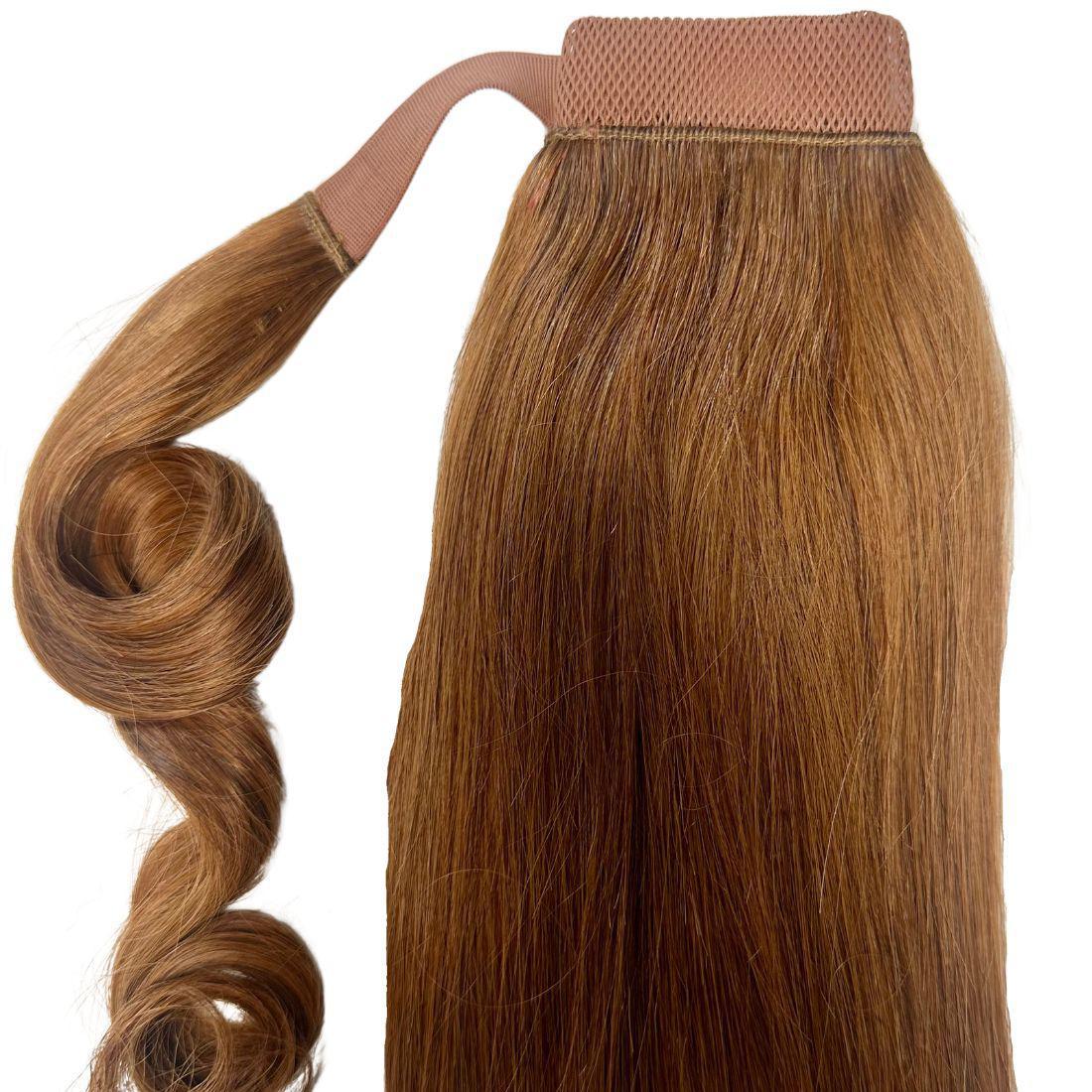 Auburn 20" Wrap-Around Ponytail Extension – 100% Human Hair
